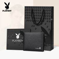 Playboyแบรนด์ที่มีชื่อเสียงกระเป๋าสตางค์หนังBifoldบัตรเครดิตผู้ถือกระเป๋าสตางค์RFIDกระเป๋าสตางค์ใบสั้นPortemonnee,บรรจุภัณฑ์ที่สวยงามกล่อง