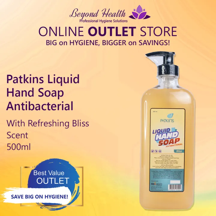 Patkins Liquid Hand Soap Antibacterial Formulation Travel Size 500ml