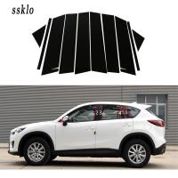 (Ssklo) 10Pcs รถเปียโน Glossy Black คอลัมน์ B C เสาแผ่นครอบสำหรับ Mazda Cx5 2011-2016ประตูหน้าต่างเสาสติกเกอร์ Protector