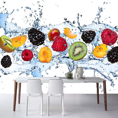 [hot]Custom Wall Painting Fresh Fruit Photo Wallpaper Restaurant Living Room Kitchen Background Wall Mural Non-woven Wallpaper Modern