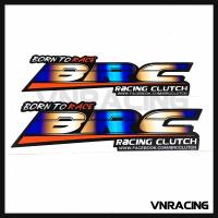 BRC สติ๊กเกอร์แต่งซิ่ง BRC Racing Clutch สีไทเทเนียม จำนวน 2 ชิ้น [เก็บเงินปลายทางได้]