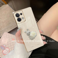 แวววาว เคสโทรศัพท์ Phone Case Infinix Note 30 VIP Note30 VIP เคส แฟชั่นใหม่หรูหรา Camellia Rhinestone กระต่ายเคสลายดอกไม้น่ารักป้องกันการตกกรอบซิลิโคนนิ่ม2023