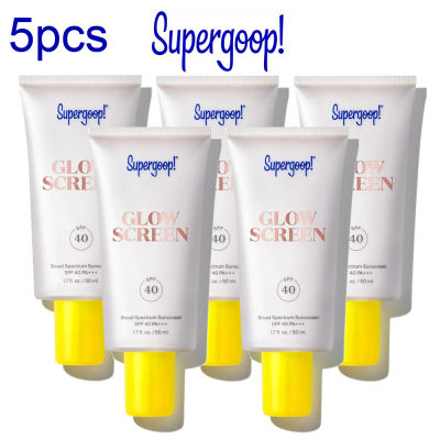 5Pcs Supergoop SPF40 Face Primer ครีมกันแดด Unseen Sunscreen Broad Spectrum Glowscreen ครีมกันแดด Face Body Base Foundation