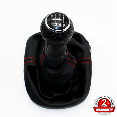 สำหรับ VW Golf 4 MK4 Bora (1998-2006) Jetta 4 Varaint Leon Toledo Car-Styling 6 Speed 12 Mm ลูกบิดเกียร์หัวเกียร์ PU รองเท้าบูทหนัง Nuopyue