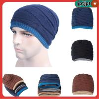 JPTJPT Fashion Plus Velvet Thicken Unisex Head Hat Knit Beanie Crochet Headgear Wool Elastic Cap