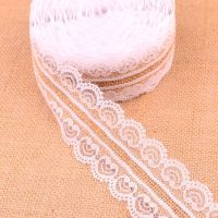 25mm 50mm Natural Jute Burlap Hessian Lace Ribbon for Rustic Vintage Wedding Decoration Valentines Day Gift Box Wrapping Gift Wrapping  Bags