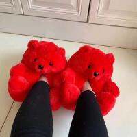 Wholesale Laides Bedroom Shoes Lovely Plush Adult Teddy Bear Slipper Comfortable House Slides Women Furry Sandals Fast Shipping