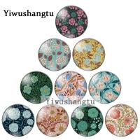 Art Oil painting flowers group pattern 10mm/12mm/20mm/25mm Round photo glass cabochon demo flat back Making findings Drawing Painting Supplies