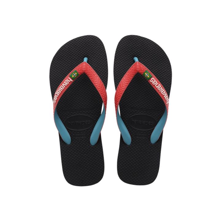 havaianas-รองเท้าแตะ-บราซิล-ผสมทับทิม-สีดํา-แดง-สําหรับทุกเพศ-dd