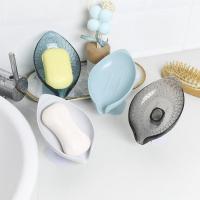 Punch-free Wall-mounted Soap Box Bathroom Soap Dish New Leaf-shaped Suction Cup Drain Soap Box Soap Rack