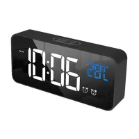 Rechargeable Digital Alarm Clock Voice Control Snooze Night Mode Table Clock Music Electronic LED Clocks Despertador Digital ?เตรียมจัดส่ง?จัดส่งจากร้าน MainRich ในกรุงเทพ?