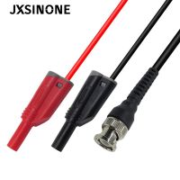 Jxsinone P1010บีเอ็นซี Q9เป็นแบบคู่4มม. ปลั๊กกล้วยซ้อนกันพร้อมสายเคเบิลโพรบทดสอบตะกั่วขนาด120ซม.