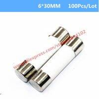 100 Pcs 6*30MM Ceramics Fuse Fast Blow 0.5A 1A 2A 3A 4A 5A-20A 6mm*30mm 250V Electrical Auto Fuse High Quality Protector Fuses Accessories