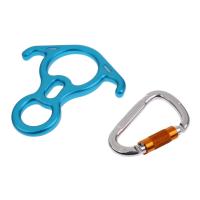 Moon STARer STARer 50KN Figure 8 Descender, 25KN D-Shape Carabiner Hook Climbing Mountaineering