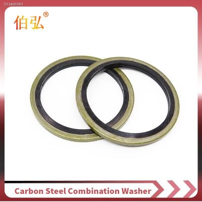┋◆✌ 6/8/10/12/14/16 60mm Bonded Washer Metal Rubber Oil Drain Plug Gasket Fit M6/M8/M10/M12/M14/M16 M60 Combined Washer Sealing Ring