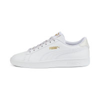 PUMA KIDS - รองเท้าผ้าใบเด็กโต Smash v2 Metallics สีขาว - FTW - 38619701