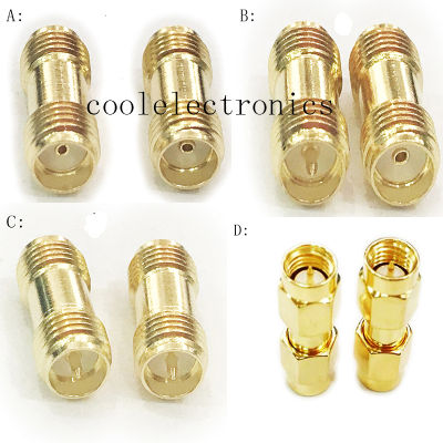 2pcs SMA Female to SMA Female RP-SMA Female SMA Male RF Coax Cable Adapter Connector