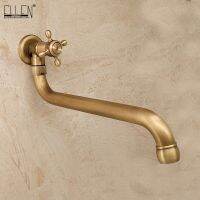 ELLEN Single Cold Facuet Wall Outdoor Mop Pool Faucet Antqiue Bronze Wall Kitchen Sink Faucet Rotatable ML982