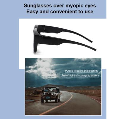 สายตาสั้นโพลาไรซ์คลาสสิกสีดำแว่นตากันแดดโอเวอร์ไซส์ชุดกรอบแว่นตาป้องกันรังสี UV สำหรับผู้ชายผู้หญิง M5K8