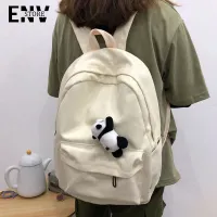 ENV Cute school bag, backpack, new model, female school bag, large capacity, solid color, school bag