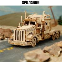 3d Wooden Puzzle Toys Heavy Truck Model Building Kits For Teens Adult Wooden Toys