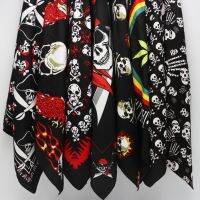 Polyester Pirates Skull Leaves Reggae Bandanas Men Hiphop Headband Headscarf Women Neckerchief Headwear Handkerchief Headbands