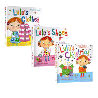 Lulu lifestyle series English original picture book childrens hardcover touch operation book Lulu 3 sets childrens parent-child interactive English learning lulu s Shoes/Clothes/Christmas