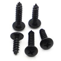 10/50pcs Black Steel Phillips Truss Head Cross Recessed Mushroom Head Self Tapping Screws M3 M3.5 M4 M5 M6