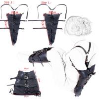 【CW】♈❒  Bondage Arm/Leg BinderBehind Back Straight JacketLeather Over Shoulder ArmBinder Restraint Slave Lockable Ankle Cuff