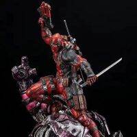 Deadpool โมเดลของประดับโต๊ะทำงานรูปปั้นกล่องทึบของเล่นกระเป๋าพรอเวนเจอร์สเมชานินจามือประกอบชาย