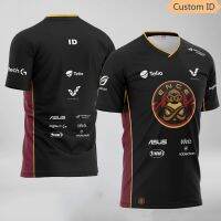 CS GO E-sports Team T-Shirt Fan E-sports Shirt Mens Womens Custom ID High Quality Clothing Comfortable and Breathable