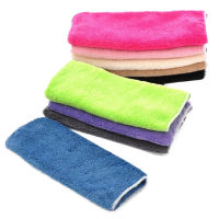 Rebrol【จัดส่งฟรี】 ผ้าเช็ดจานไฟเบอร์ผ้าเช็ดจานผ้าเช็ดจานผ้าเช็ดทำความสะอาดผ้าเช็ดมือ (สีสุ่ม)