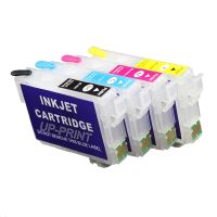 UP 1Set 206 T206 Refillable Ink Cartridge With One Chip Compatible For EPSON XP-2101 XP2101 XP 2101 Printer T2061 - T2064