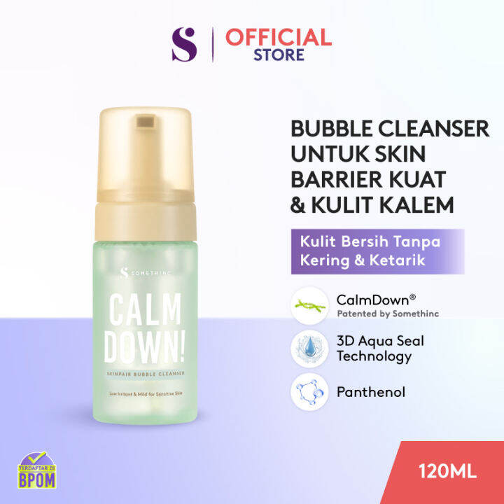 SOMETHINC Calm Down Skinpair Bubble Cleanser - Face Wash | Lazada Indonesia