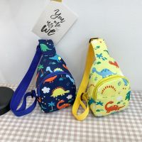 Children Cute Cartoon Print Dinosaur Horn Kids Chest Bags Girls Boys Mini Kawaii Crossbody Bags Kindergarten School Travel Tote