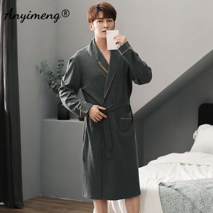 mens-robe-4xl-big-size-elegant-long-sleeve-kintted-cotton-robes-for-men-luxury-bathrobe-ins-fashion-embroidery-v-neck-sleepwear