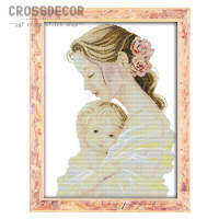 Cross Stitch Complete Set With Materials Figure Patterns Counted Embroidery Sewing Hobby Handicraft Handmade For Home Decor Mothers Tender Arms