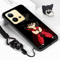 เคสโทรศัพท์เคสสำหรับ Vivo V25 5G Vivo V25E V25 Pro 5G (แหวนใส่นิ้ว + สายคล้อง) Dragon ซุนโกคู Goku เคสโทรศัพท์ป้องกัน TPU ซิลิโคนนิ่มกันกระแทกเคสโทรศัพท์