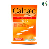 หมดอายุ 26/4/24 CalZa C Tablet แคลซ่า ซี แคลเซียม แอล- ทรีโอเนต 750 mg. + ซี ชนิดเม็ด 60 เม็ด [PPLF]