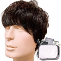 Direct from Japan Luce brillare Wig, Mens, 100% Human Hair, Wig, Short, Medical Use, Whole Head, Full Wig, Domestic Manufacturer, [Essential 5-Piece Set], Natural Short + (Natural Black) 6m