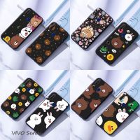 ❅ Vivo Y11 Y12 Y17 Y19 Y30 Y50 Y15 2020 เคสมือถือแบบซิลิโคน สำหรับ หมีสีน้ำตาล Three