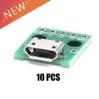 HVJ-10pcs Micro Usb To Dip  Adapter 5pin Female Connector Module Board Panel Female 5-pin Pinboard B Type Pcb 2.54 Mm