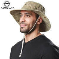 CAMOLAND Cotton Bucket Hat For Women Men Breathable Mesh Sun Hats Outdoor UV Protection Fishing Hat Male Casual Hiking Caps