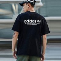 Adidasˉoriginal เสื้อยืดกีฬาคอตตอน100% สำหรับฤดูร้อน2023คอตตอนเทรดแขนแขนสั้นคอกลมคอตตอนระบายอากาศได้ดีใส่ได้ทั้งผู้ชายและผู้หญิง