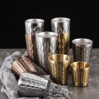 【YF】✲  Wall Insulated Cups 304 Cup Bottom Mug Wine Glasses Beer Cocktail Glass