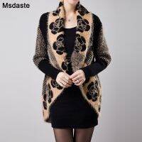 【CW】 Knitted Sweaters Cardigans Cashmere Shawl for 2019 Floral Tricotado Ladies Coats Knitwear Jackets