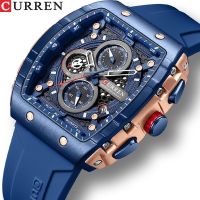 Curren/Karuien mens watch multifunctional six-pin quartz watch silicone belt mens watch fashion sports watch 【QYUE】