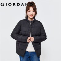 Giordanoผู้หญิง เสื้อคอตตอนคอตั้งเปิดปุ่มสีทึบ Free Shipping 05372712