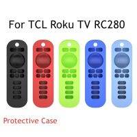 Remote Case Silicone Shockproof Protective Cover For TCL Roku TV RC280 Skin-Friendly Anti-Lost With Remote Loop Protector Shell