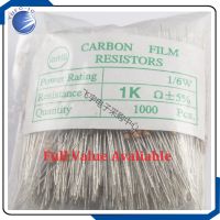 1000PCS 1/6W 5 Full Value Metal film resistor 0123456789R/K/M 0.1.2.3.4.5.6.7.8.9 R K M 0 1 2 3 4 5 6 7 8 9 Ohm Kohm 1/8W